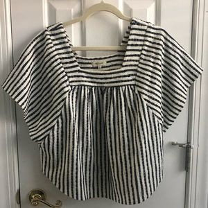 Madewell wool black and white top